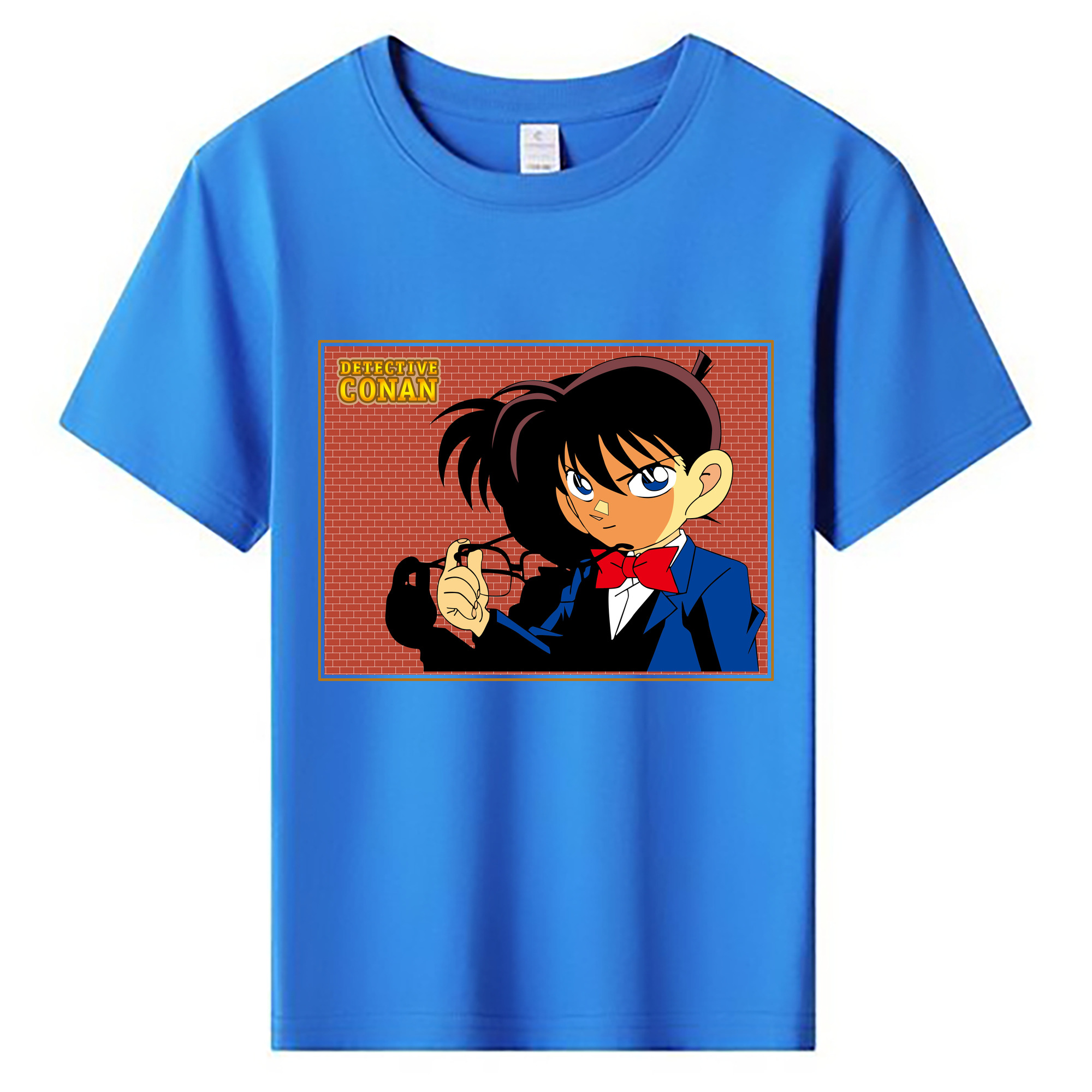 （画像用） 名探偵コナン 江戸川 コナン Detective Conan Conan Edogawa 綿100％キッズTシャツ（フロントプリント）